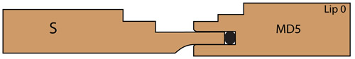 Cross section of Eldon Mitered Kitchen Cabinet Door